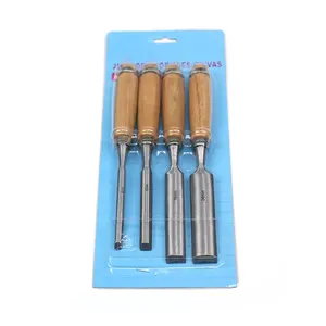 Wood Carving Set 4pcs Professional Wood Working Carving Tools Chisel Set With Wooden Handle