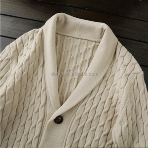 Pescoço alto xale colar cabo Design masculino malha Cardigan camisola para temporada de inverno - Product Image 3