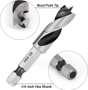 2026-Power Tool Accessories Hot Sale Hex Shank <b>Brad</b> Point Drill Bits Drilling - Product Image 4
