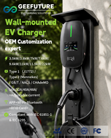 Cargador de CA para vehículos eléctricos de 9.6kW y 40 amperios, Nivel 2, para estaciones de carga comerciales de pared para coches eléctricos, NACS Tipo 1 40A Tipo 1
