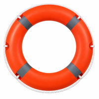 Bouée de sauvetage marine 2,5 kg en PE, bouée de sécurité 14 kg de flottabilité, bouée de sauvetage réfléchissante pour bateau