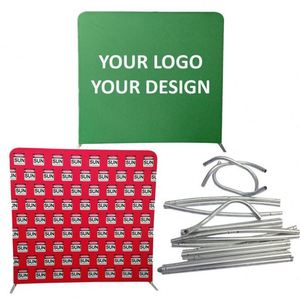 Pop up 8*8ft Tension Stretch Fabric <b>Backdrop</b> <b>Stand</b> Trade Show Event Logo <b>Backdrop</b> <b>Stand</b> Fabric for Trade Show - Product Image 1