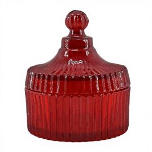 Recipientes Cilíndricos de Vidrio Tintado para Velas con Tapas, Resistentes al Calor y Ecológicos para Decoración de Cumpleaños, Navidad y Cenas - Product Image 1