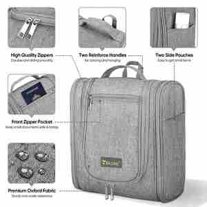 Large Storage Hanging Toiletry Travel <b>Bag</b> with Hook New Cosmetic Makeup and Jewelry Organizer for Men Women for Bathroom Use - Product Image 1