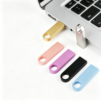 Clé USB 2.0 en métal personnalisée en gros, 1 Go-128 Go, avec logo OEM, garantie 1 an, retour et remplacement
