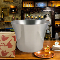 Seau à glace en acier inoxydable de grande taille pour bouteille de vin ou de bière