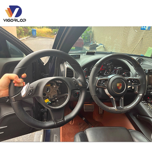 Volant de <span class=keywords><strong>voiture</strong></span> multifonctionnel en fibre de carbone pour Porsche Cayenne 981 911 Panamera ancien modèle 2011-2016 amélioré à nouveau - Product Image 1