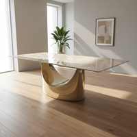 Nouvelles pieds de table de luxe en acier inoxydable poli sur mesure pour comptoirs en granit et marbre