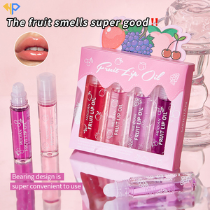 Kit de gloss à lèvres végétalien roll-on transparent, brillant, naturel, hydratant, pailleté, huile à lèvres fruitée, kit combo personnalisé pour les lèvres, marque privée - Product Image 4