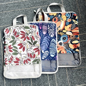 Ensemble de 4 cubes de compression de voyage imprimés, imperméables et légers pour bagages et sacs à dos - Product Image 5