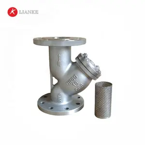 DN80 PN16 stainless steel 304 flanged jenis y saringan dengan 40 mesh