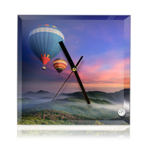 Courage ขายร้อน 20*20 ซม.ที่กําหนดเองสไตล์หรูหราสร้างสรรค์ตกแต่งบ้านสแควร์ระเหิดเปล่ากรอบรูปแก้วนาฬิกา - Product Image 3