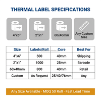 Rouleau d'étiquettes thermiques direct usine - Autocollants vierges pour codes-barres pour expédition et emballage, OEM disponible