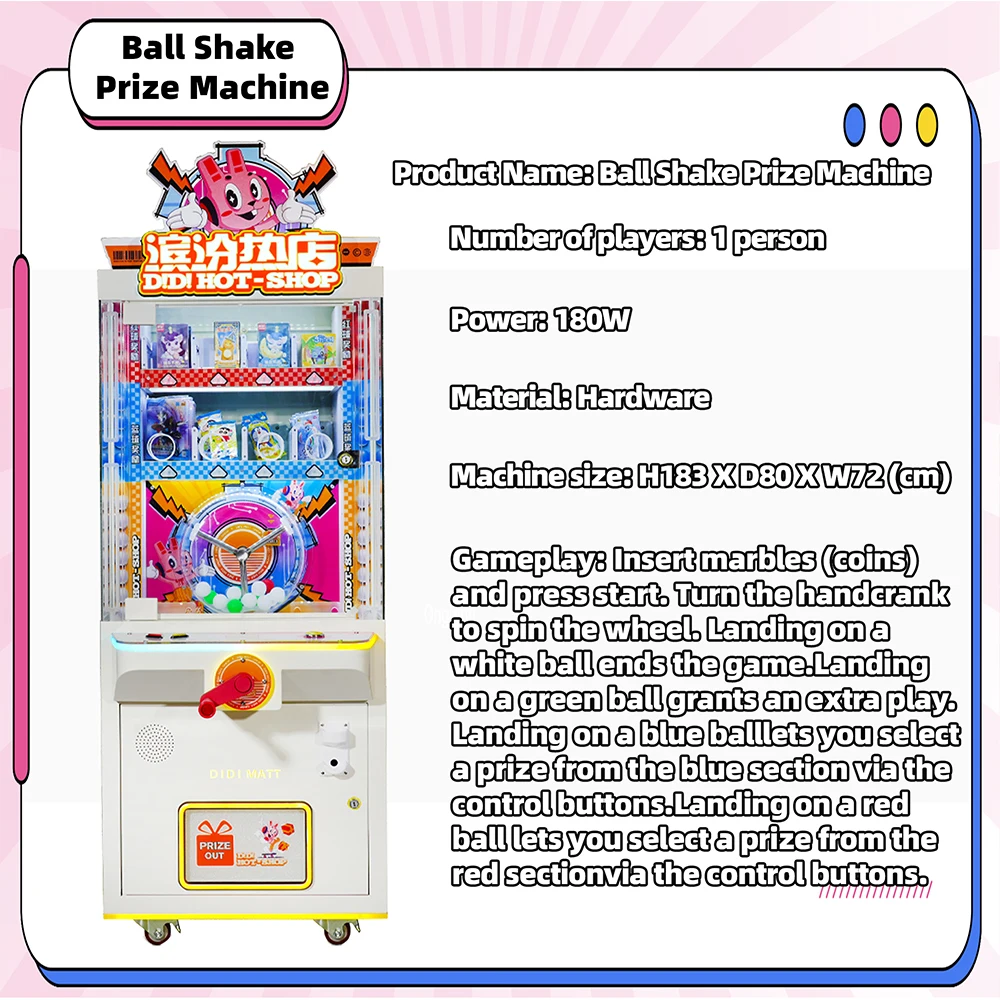 Custom Arcade Blind Box Lottery Ball Vending Machine Capsule Lucky Ball Gift Game Machine For Amusement Park, Game Centers