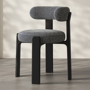 Silla <span class=keywords><strong>de</strong></span> Comedor Nórdica <span class=keywords><strong>de</strong></span> Lujo Ligero, <span class=keywords><strong>de</strong></span> Madera Maciza, Móvil, con Tapicería <span class=keywords><strong>de</strong></span> Tela <span class=keywords><strong>de</strong></span> Diseño, Estilo Mid-Century, para Hotel y Hogar - Product Image 2