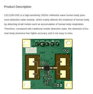 24Ghz人间存在センサーモジュールTTLシリアル通信LD1115Hマイクロモーション検出 - Product Image 3