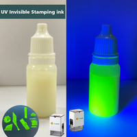 GDLEGEND Tampon auto-encreur à motif personnalisé Encre UV avec huile fluorescente invisible à séchage rapide pour l'estampage de la date et des lettres