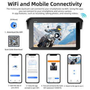 JMC IP67 Su Geçirmez Akıllı 5 İnç Motosiklet Ses Sistemi Kablosuz CarPlay ve Android Auto HD Ekran ile Bisiklet Eğlencesi için - Product Image 3