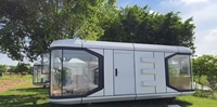 Maison conteneur portable, mini-maison mobile sur roues, en panneaux sandwich d'acier, design moderne, respirante, pour usage en bureau ou bâtiment