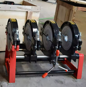 ماكينة لحام أنابيب البولي إيثيلين البلاستيكية يدوية التشغيل بسعر رخيص 63/160 مم / جهاز لحام انصهاري لتركيبات أنابيب البولي إيثيلين عالي الكثافة - Product Image 5