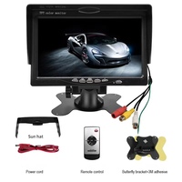 SeemeTech 7 İnç Siyah Su Geçirmez Taşınabilir Araç LCD Monitörü IPS Ekran 1024x600 Çözünürlük VGA AV/Havacılık Başlık Bağlantıları