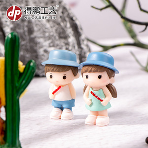 ตุ๊กตาคู่การ์ตูนขนาดเล็ก Depeng Crafts สีฟ้า ผลิตด้วยวิธีฉีดขึ้นรูป เหมาะสำหรับตกแต่งวันเกิดและตกแต่งบ้าน - Product Image 4
