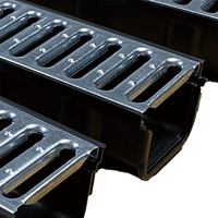 Grilles de drainage carrées en résine HDPE pour canaux de drainage en béton polymère pour bâtiments, jardins extérieurs et routes