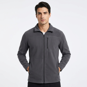 Chaqueta Softshell de Lona para Hombre, Impermeable, Transpirable, con Cuello Alto, Cierre de Cremallera, Diseño Sólido, Informal, con Logotipo Frontal, para Primavera, Trabajo al Aire Libre, OEM Personalizado - Product Image 3