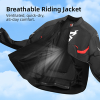 Veste de moto en mesh pour homme MOTOCENTRIC, veste de moto d'été respirante avec protections homologuées CE
