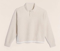 Pull en maille pour homme, personnalisé par un fabricant de tricots, à manches longues, avec poignets côtelés, ourlet contrastant, en mohair brossé et fausse fourrure, style polo