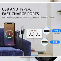Prise de courant intelligente WiFi de type 147, double liaison, norme européenne, norme britannique, universelle, USB + type-c, 20W, ZigBee