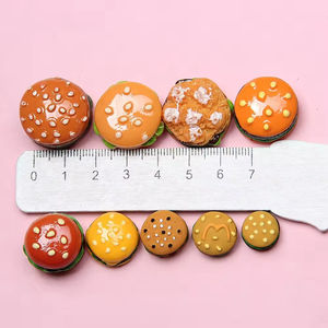Accessoires de jouets en résine miniature pour maison de poupée, hamburger à faire soi-même pour poupées - Product Image 1