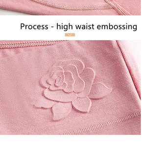 ملابس داخلية نسائية جديدة ثلاثية الأبعاد منقوشة، 95% قطن، خصر مرتفع، سراويل داخلية دافئة مثلثة الشكل - Product Image 2