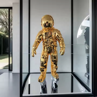 Offre Spéciale personnalisé 1.8 mètres en fibre de verre électrolytique astronaute Sculpture Spaceman Statue pour salon/décoration d'hôtel
