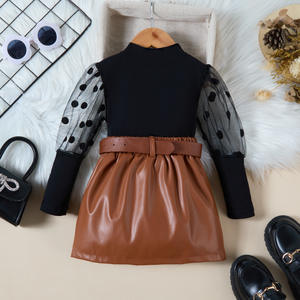 Toptan butik çocuk kız giyim bebek 2 parça üst etek seti yaz çocuklar yürümeye başlayan kız elbise - Product Image 4