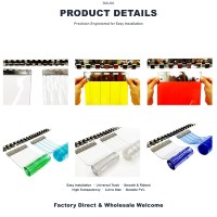 Rideau de porte en PVC en gros, stabilisé aux UV, résistant aux basses températures, avec kit de suspension