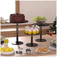 Ensemble de 3 supports à gâteaux en acrylique pour table à dessert, supports à gâteaux ronds et transparents, présentoir à gâteaux pour cupcakes, pâtisseries et bonbons pour mariage