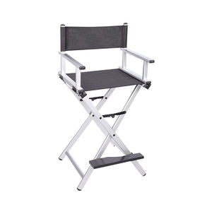 เก้าอี้พับได้อลูมิเนียมพนักพิงสูงสำหรับแต่งหน้า พกพาสะดวก ใช้ได้ทั้งในร่มและกลางแจ้ง เหมาะสำหรับทำผม ใช้ได้ที่ชายหาดและสวนสาธารณะ - Product Image 1