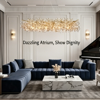 Lustre LED moderne, lustre en cristal de luxe pour escalier, luminaires suspendus, plafonnier pour salon, chambre à coucher, restaurant