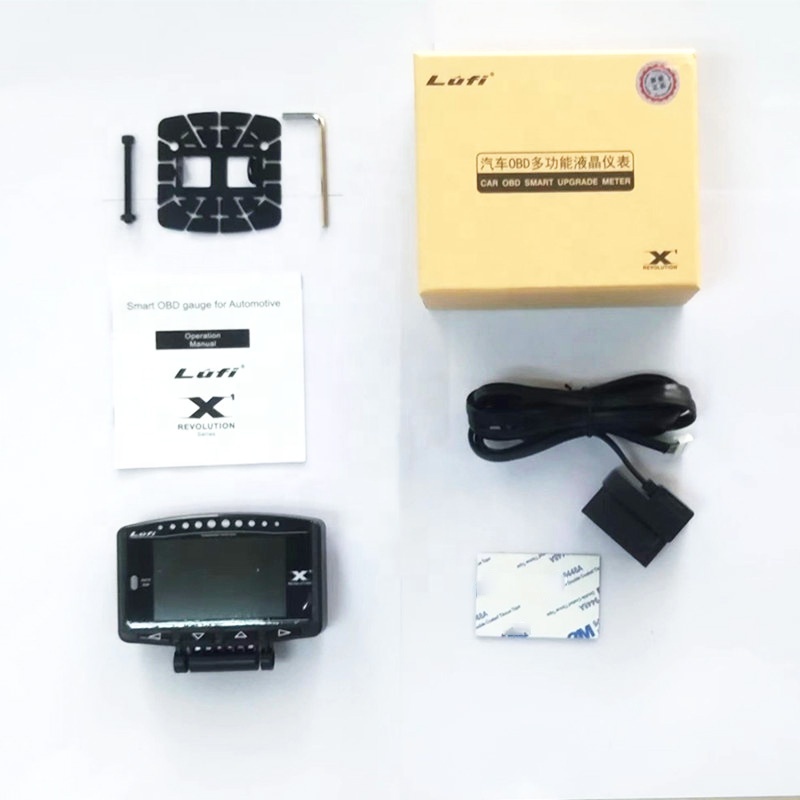 Manômetro Digital Lufi X1 OBD2: Turbo, Pressão de Óleo, Temperatura