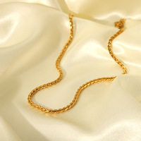 Mode 18k plaqué or haut de gamme en acier inoxydable corde chaîne Bracelet collier Non ternir tour de cou ensembles de bijoux femmes hommes