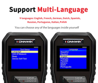 KONNWEI KW850 Scanner Automotriz Professional Obd2 Scanner Outil de diagnostic universel pour véhicules 12V