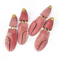 Calzadores de madera de cedro de alta calidad con doble tubo, personalizados para hombre, de marca, usables.