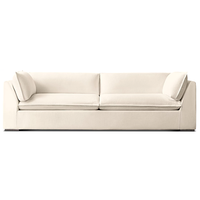Ensemble de canapés sectionnels classiques en tissu California pour salon, avec accoudoirs effilés et bordure discrète, confortables et doux, mobilier de club et de maison