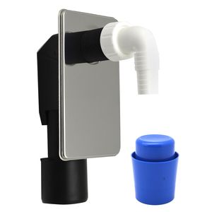Sifón para Lavadora Integrada con Placa de Acero Inoxidable de 40-50mm, Trampas de Plomería - Product Image 1