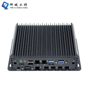 Embedded Pc Embedded Industrial Pc Intel I5 6360U DDR4 6 Lan HD WIFI Port Bareone System Mini Fanless Computer