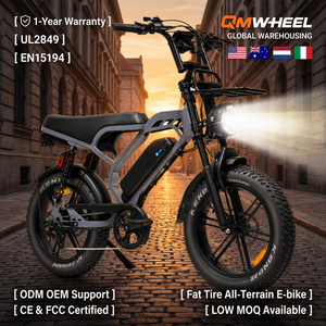 QMHEEL V20 Limited, Bicicleta Eléctrica Urbana de 48V con Batería de Litio, Bicicleta Eléctrica Todoterreno con Llantas Anchas, Distribuidor en Italia, B2B - Product Image 1