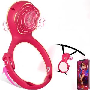 LOVE.New Adult Sex Product Charging <b>Remote</b> <b>Control</b> Rose Massage Lock Semen Ring Male Female Shared Cock <b>Vibrator</b> sex toy - Product Image 3