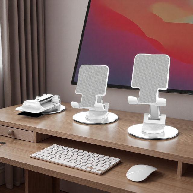 2025 Hot Classic Foldable Extendable 360 Degree Rotating Adjustable Flexible Viewing Angle Triple Anti-Slip Phone Stand Holder