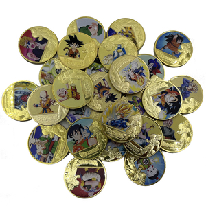 Juego de Monedas Conmemorativas de <span class=keywords><strong>Dragon</strong></span> <span class=keywords><strong>Ball</strong></span> Z, Bañadas en Oro, Diseño Exclusivo, Monedas Coleccionables de Anime en Venta - Product Image 1